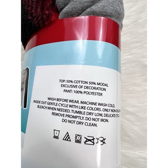 Pajama Holiday Merry Bright Red Truck Check Print Pajamas 2 Piece Long Sleeve - Picture 7 of 7